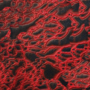 Latex Meterware Strukturlatex Lava, Stärke ca. 0,6 mm, 80 cm x 150 cm, schwarz/rot