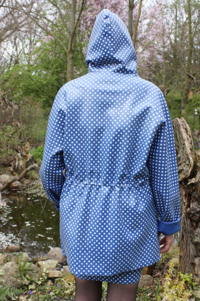 Damen Latex Regenjacke mit Colour Print, Materialstärke 0,8 mm