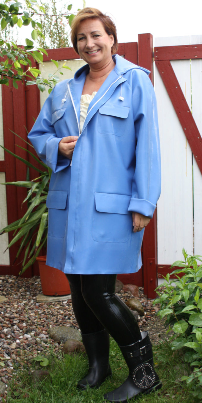 Latex Regenjacke unisex, Materialstärke 0,8 mm.