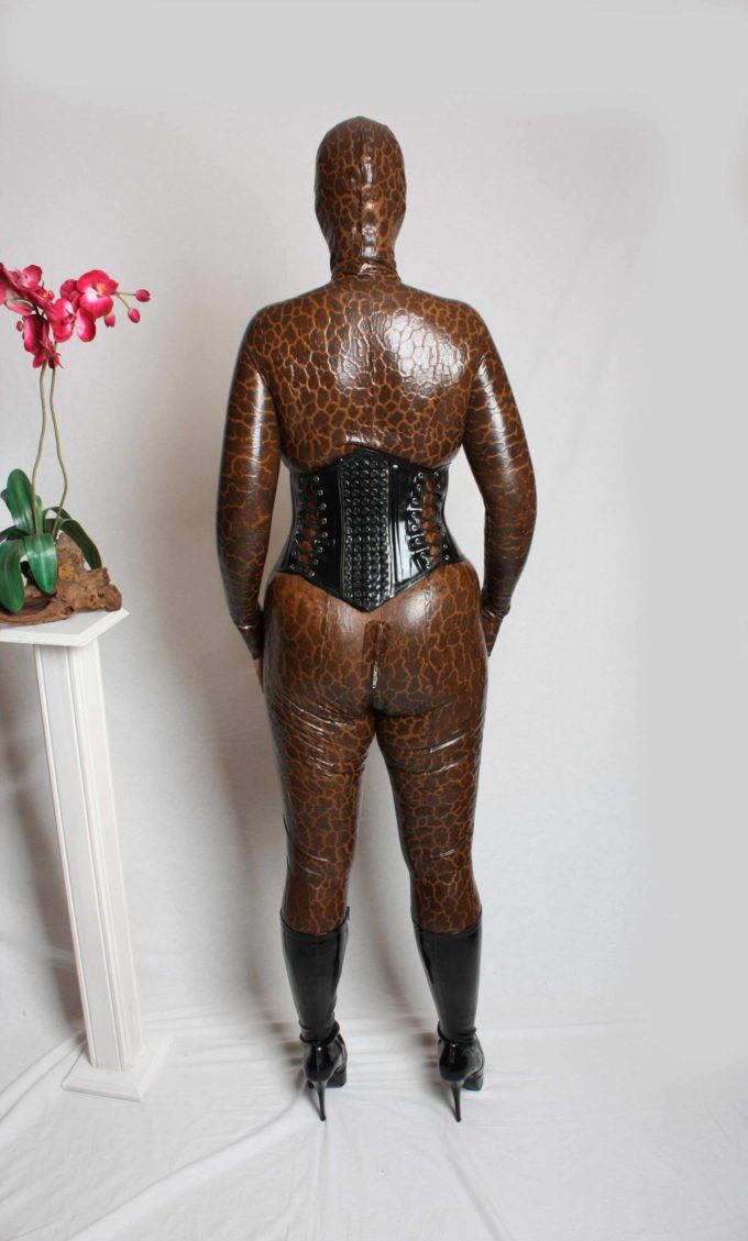 Latex Ganzanzug / Catsuit aus Strukturlatex