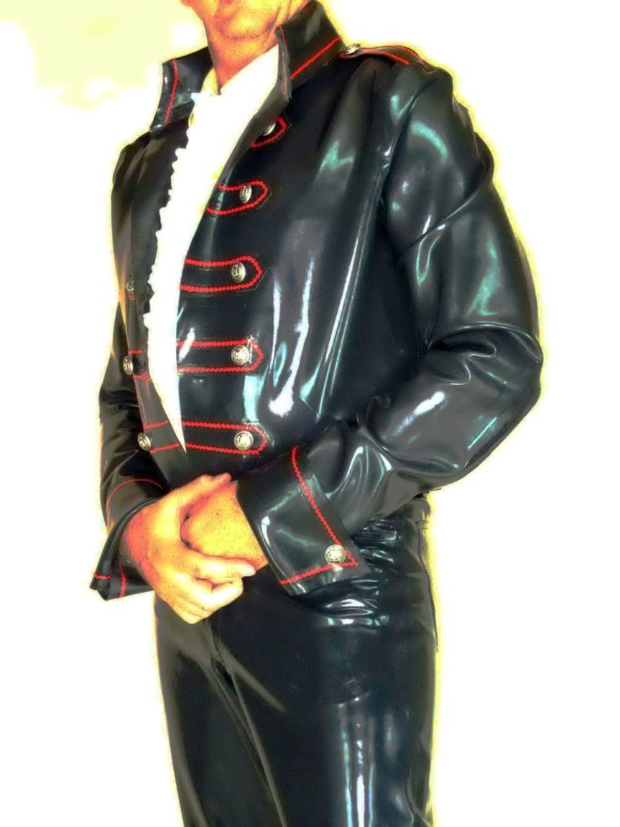 Latex Jacke im Husaren - Style