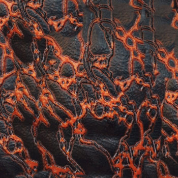 Latex Meterware Strukturlatex-Lava, Stärke ca. 0,6 mm, 80 x 150 cm, Kupfer / schwarz